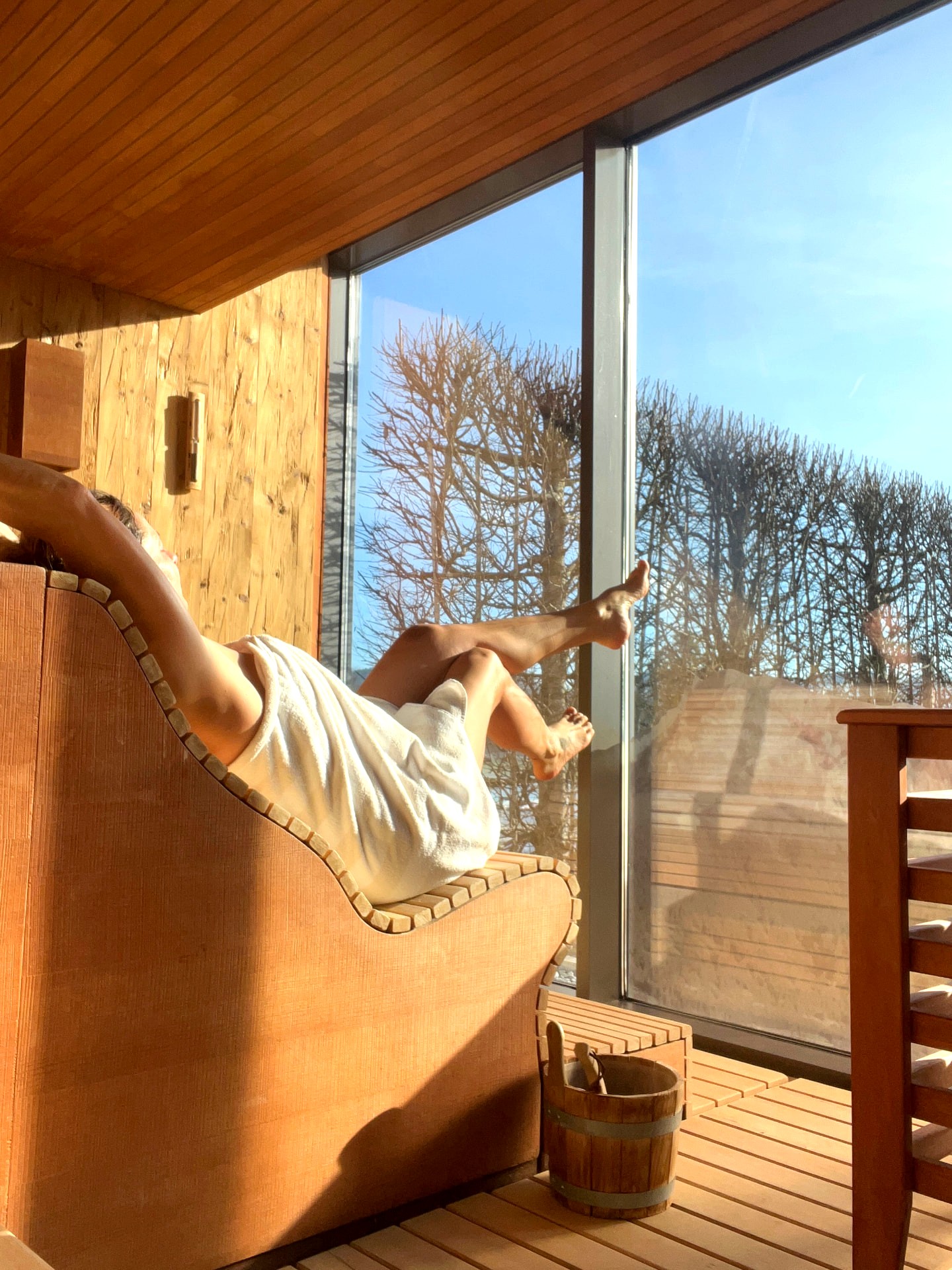 Wellnessbereich mit Sauna im Landrefugium Obermüller